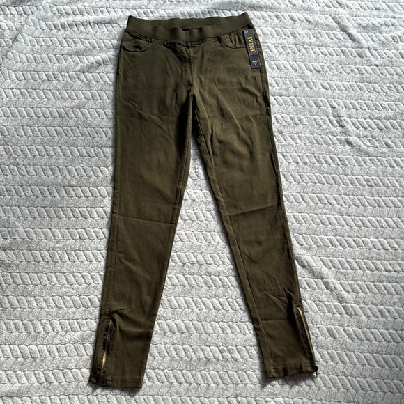 JVINI Olive Skinny Pants with Pocket Detail - Picture 1 of 7